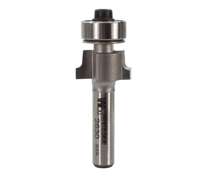2 Flute tungsten carbide tipped Whiteside 2630 laminate trim and roundover router bit with 12.7mm diameter steel ball bearing guide. 2630 Trimming bit for simultaneous flush trim and roundover. Suitable for palm routers and trimming routers.