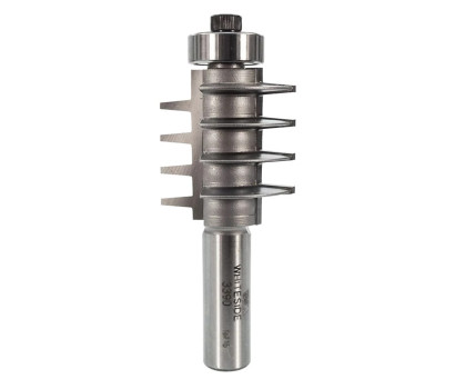 Ball bearing guided Whiteside 3390 Fine finger glue joint router bit increases the glue area of the joint, greatly improving joint stability. A glue joint for end to end timber joining, excels with end grain jointing.