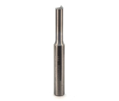 1 Flute solid carbide Whiteside SC05 straight cut router bit for high quality joinery finish. The advantage of solid carbide straight cut router bits is the plunging ability of the end mill. 1/4