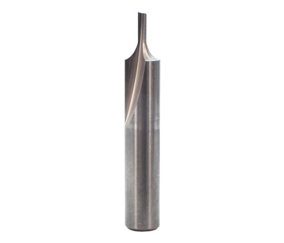 1 Flute solid carbide Whiteside SC062 straight cut router bit for flat bottom veining. The advantage of solid carbide straight cut router bits is the plunging ability of the bits. 1/4