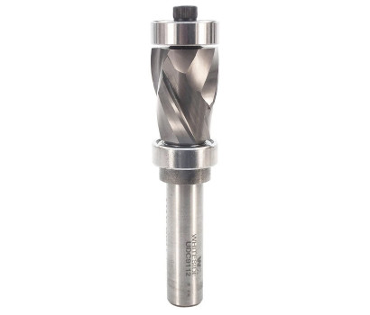 Whiteside UDC9112 Ultimate Combination Flush Trim Spiral Bit with 2+2 compression technology. Solid carbide up down cut for ultimate edge finishing on end grain, laminated boards, veneered plywood, MFC, MDF,HDF, softwoods and hardwoods.