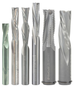Solid Carbide Metric Shank Spiral Router Bits