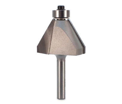 2 Flute tungsten carbide tipped Whiteside 2308 edge bevel router bit with 30 degree cut angle. Whiteside 2308 is ball bearing guided and designed for edge trimming and profiling. Create 6 sided boxes with Whiteside 2308.