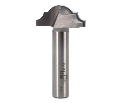 2 Flute tungsten carbide tipped Whiteside 3750 classical round bottom router bit with plunge point round bottom for decorative grooving and veining. Whiteside 3750 for accents to furniture and adding raised panel patterns to doors and drawers.