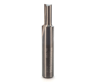 2 Flute solid carbide Whiteside SC156 straight cut router bit for flat bottom veining. The advantage of solid carbide straight cut router bits is the plunging ability of the end mill. 1/4