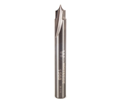 2 Flute solid carbide Whiteside SC1568 point cutting roundover router bit. Point cutting roundover is designed for decorative trimming and lettering, 2D 3D CNC carving and lettering, hand carving signs and grooving wall panels.