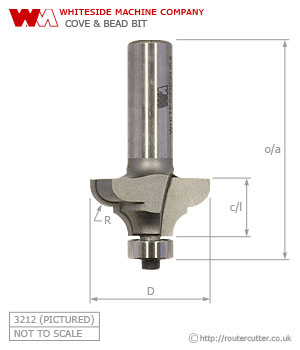 Whiteside Cove and Bead Router Bit 