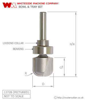 Whiteside Bowl and Tray Router Bit 